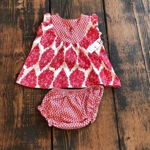 Pink Chicken knit 2 pc 3-6 mos
